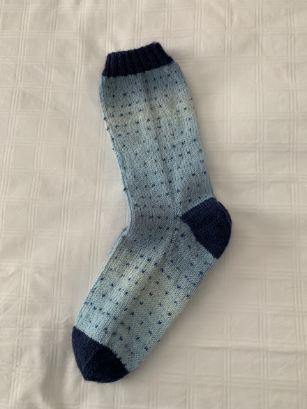 Light Blue Socks With Dots
